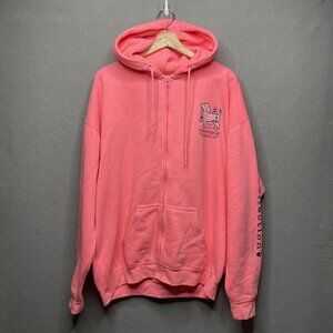 Southern Puppy Life X-Large Pink Zip-Up Hoodie By Pacific & Co.